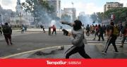 Graves destrozos e incidentes de los barras en la marcha por los jubilados al Congreso