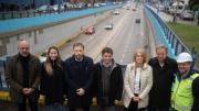 Kicillof, Magario y Otermín recorrieron el renovado paso bajo nivel de Temperley