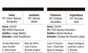 Vélez, ante Instituto, y Platense-Argentinos, los partidos destacados