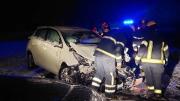 Imprudencia al volante: choque en la Ruta 237, en medio del temporal de nieve