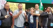 Protesta llega al Comando de la Policía en Santa Cruz para exigir que se capture a avasalladores