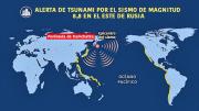 Chile evacua a 1,5 millones de personas ante alerta de tsunami por sismo en Rusia