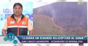 El 80% del incendio forestal en la serranía de Sama fue controlado, se intensifican los operativos por aire