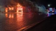 Incendio destruyó taller mecánico en Las Heras