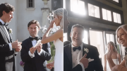 Aprendió lenguaje de señas en secreto para sorprender a los suegros en su boda y el emotivo video se hizo viral