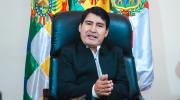 Desde el hospital donde está internado, el gobernador Condori saluda a Bolivia por el Bicentenario