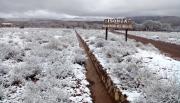 Isonza, el pueblo afamado por sus quesos de cabra amaneció cubierto de nieve
