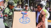 Sacaba fortalece a la Policía con equipamiento y un vehículo