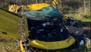 Una Ferrari se despistó en Guernica y terminó dentro de un campo