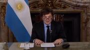 Defensa de los vetos y críticas a la oposición: reviví el discurso de Javier Milei por cadena nacional