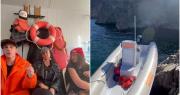 Guardavidas sanjuaninos le salvaron la vida a tres turistas que volcaron su kayak en Punta Negra