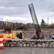 Comenzó la construcción del primer puente sobre el río Vaqueros