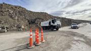 Arreglos y remoción de material en la Ruta 43, en el cerro La Virgen: así avanza la etapa de alto riesgo en Chos Malal