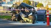 Violento triple choque en General Paz 