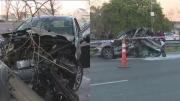 Violento choque entre dos autos y una camioneta en la avenida General Paz: hay nueve heridos