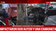 Violento choque en General Paz: nueve heridos y un detenido