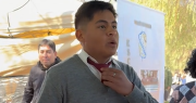 Video: un joven huaqueño le recitó a Orrego y encantó a todos con su talento