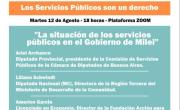 Brindarán una charla sobre la situación actual de los servicios públicos: quiénes disertarán y cómo participar