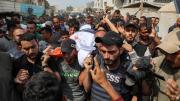 Gaza se despidió de los seis periodistas asesinados por un dron israelí