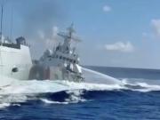 Impactantes imágenes: dos buques chinos chocaron mientras perseguían a un barco filipino en medio de una zona reclamada por Pekín