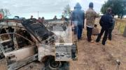 QUEMAN VEHÍCULOS DE SUPUESTOS ABIGEATISTAS: Presuntamente transportaban tres vacas lecheras