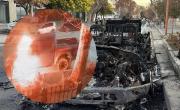 Destrucción total: quemaron una camioneta perteneciente a Marcos Rojo
