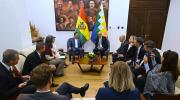 Arce se reúne con misiones de la OEA y la UE para evaluar el proceso electoral del 17 de agosto