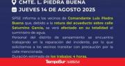Interrupción en el suministro de agua en Piedra Buena