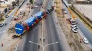 El reactor de IMPSA llegó a calle Boedo y el megaoperativo hacia YPF tardará más de lo previsto