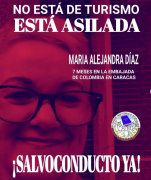Derechos Humanos Sin Fronteras solicita a la cancillería colombiana gestionar salvoconducto para María Alejandra Díaz