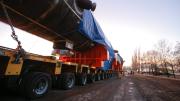 Reactor de IMPSA: las fotos del segundo día del traslado del gigante de 456 toneladas