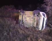 Ruta 22: vuelco dejó dos heridos en Coronel Belisle, en el mismo lugar hubo otro choque