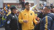 Boca llegó a Mendoza para jugar con la Lepra y cientos de hinchas revolucionaron el centro
