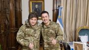 Javier Milei y Luis Petri se mostraron juntos en el homenaje a San Martín tras confirmarse la candidatura del ministro en Mendoza