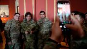 El presidente Milei, Lemoine y Petri almorzaron con los Granaderos de guardia en Casa Rosada