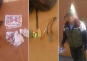 Portando un cuchillo, una resortera e induciendo voto nulo fue aprehendido un hombre en Potosí