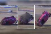 En video: así fue el brutal vuelco de un piloto durante una carrera en Río Negro