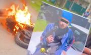 Una moto en llamas y un sinfín de explosiones: así fue el ritual tumbero para despedir al ladrón abatido en Los Hornos
