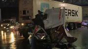 Núñez: un camión se estrelló contra el guardarraíl tras quedar dormido su conductor