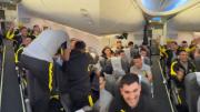 Video: la crítica de Aerolíneas Argentinas a jugadores de Peñarol por su comportamiento en un avión