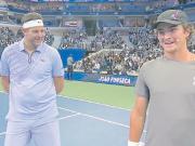 Del Potro volvió a ser feliz en Nueva York: jugó con Fonseca y vencieron a Roddick y Michelsen en una nueva edición de Stars at the Open