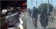La imprudencia, en dos ruedas: los videos de dos conductas indebidas de motociclistas en las calles de San Juan