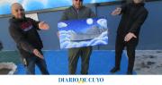La esquina pintada de azul