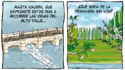 Agüita viajera, la tira que anuncia la primavera, de Chelo Candia en el Voy