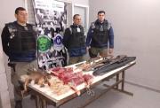 La Madrid: sorprenden a cazadores con rifles y con animales faenados