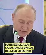(VIDEO) El presidente Putin explica como funciona el misil hipersónico Oriesnik