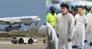 EN FOTOS: Otro avión de EEUU arribó a Maiquetía con 200 migrantes deportados