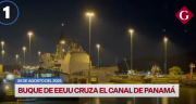 (VIDEO) Buque de EEUU cruza el canal de Panamá rumbo al Caribe