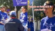 La dura chicana de una vecina a militantes libertarios en medio del escándalo por los audios