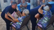 VIRAL: Daniel Sarcos sorprendió a una fiel seguidora de 90 años en Maracaibo, hasta serenata le llevó